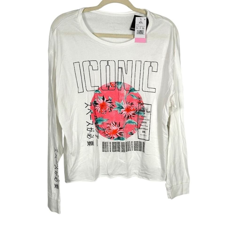 Grayson Threads White Graphic Top XXL
